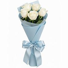Букет 5 Белых роз Проуд #REPLACE_PRED# Большесидоровском