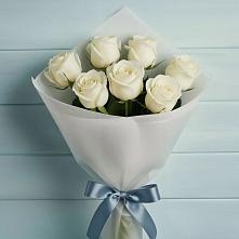 Букет 7 Белых роз Эдлесс Лав в Большесидоровском
