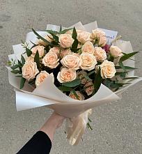 Букет Кремовые розы Латте в Большесидоровском