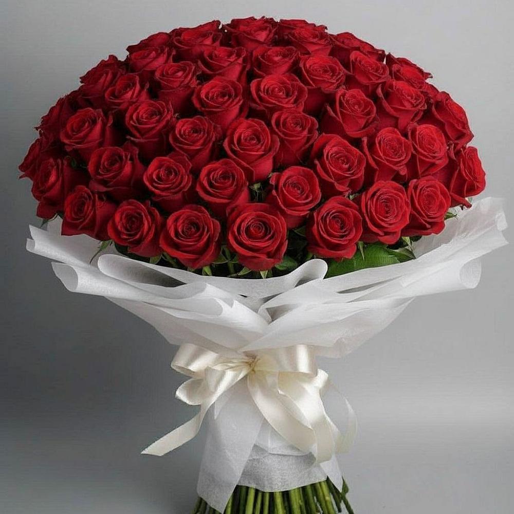Букет 101 Красная роза Блэк Мэджик в Большесидоровском