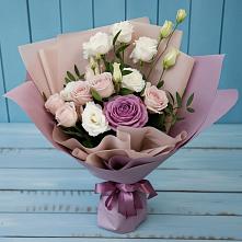 Букет цветов из:  Розы и Лизиантусы в Большесидоровском