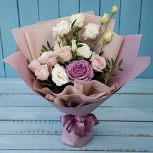 Букет цветов из:  Розы и Лизиантусы в Большесидоровском