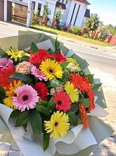 Букет цветов из:  Герберы #REPLACE_PRED# Большесидоровском