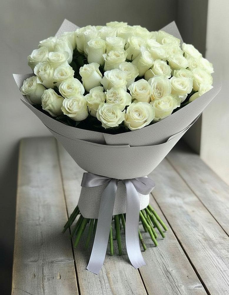 Букет 35 Белых роз в Большесидоровском