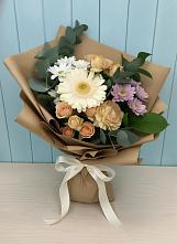 Букет цветов из:  Герберы и Хризантемы в Большесидоровском