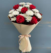Букет цветов из:  Розы и Хризантемы #REPLACE_PRED# Большесидоровском