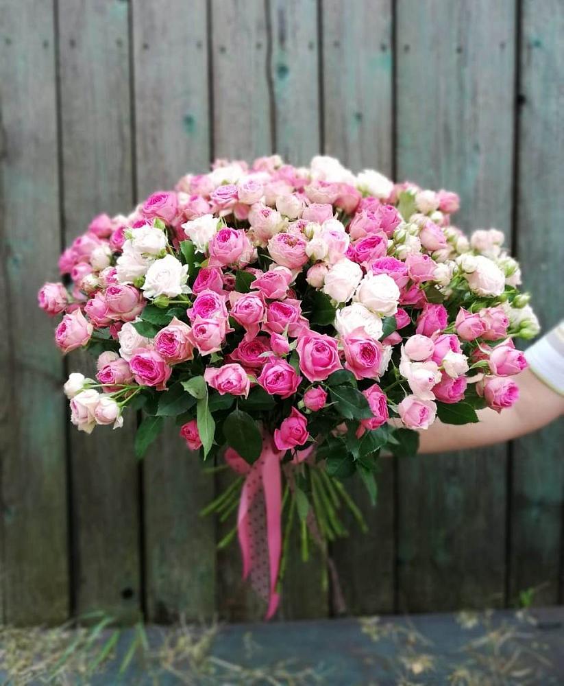 Букет Розовые кустовые розы Натали и Лав Лидия в Большесидоровском