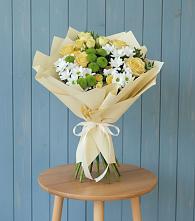 Букет цветов из:  Хризантемы и Розы в Большесидоровском