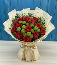 Букет цветов из:  Розы и Хризантемы #REPLACE_PRED# Большесидоровском