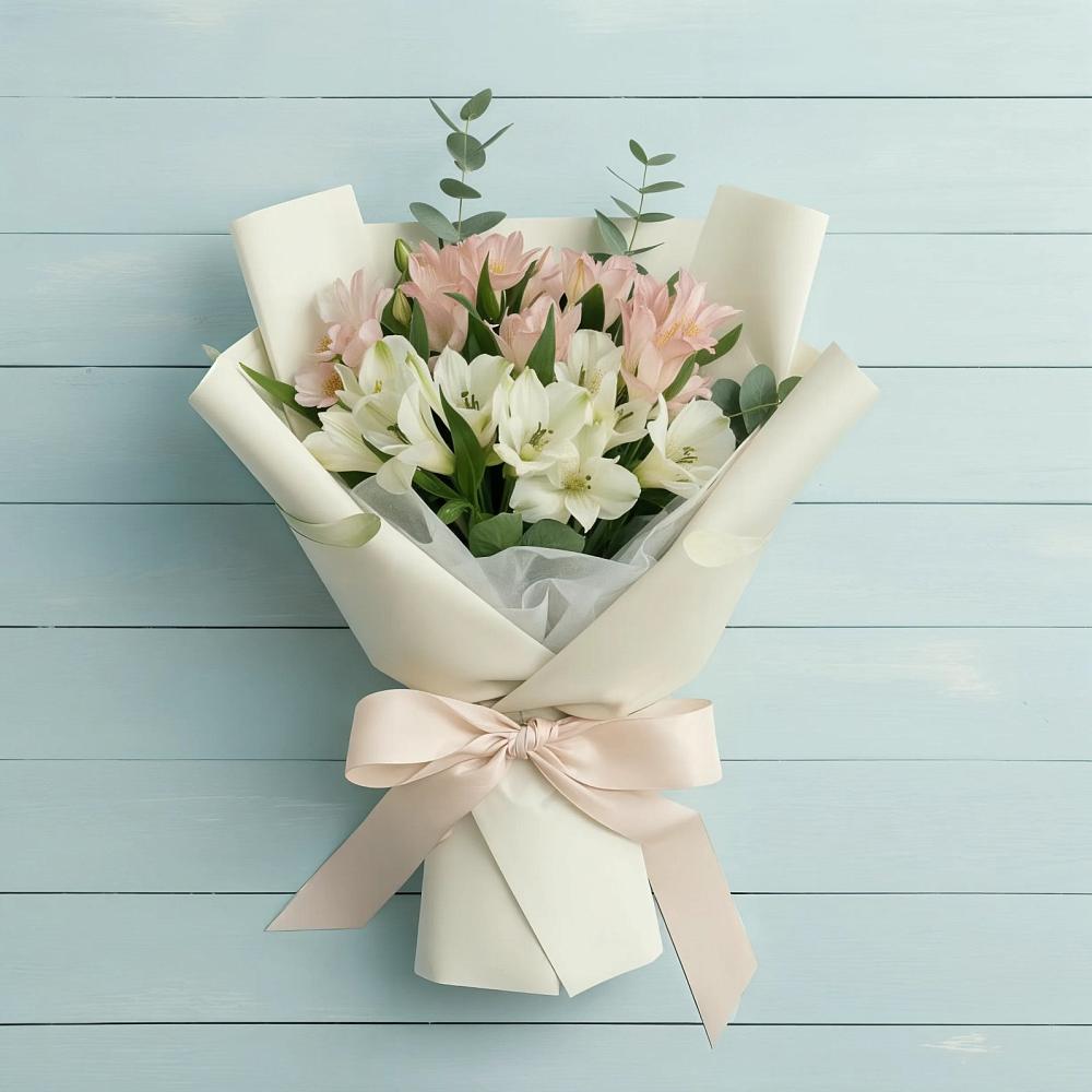 Букет цветов из: Альстромерии в Большесидоровском