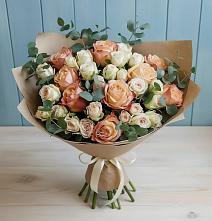 Букет цветов из:  Альстромерии и Розы #REPLACE_PRED# Большесидоровском
