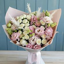 Букет цветов из:  Альстромерии и Розы в Большесидоровском